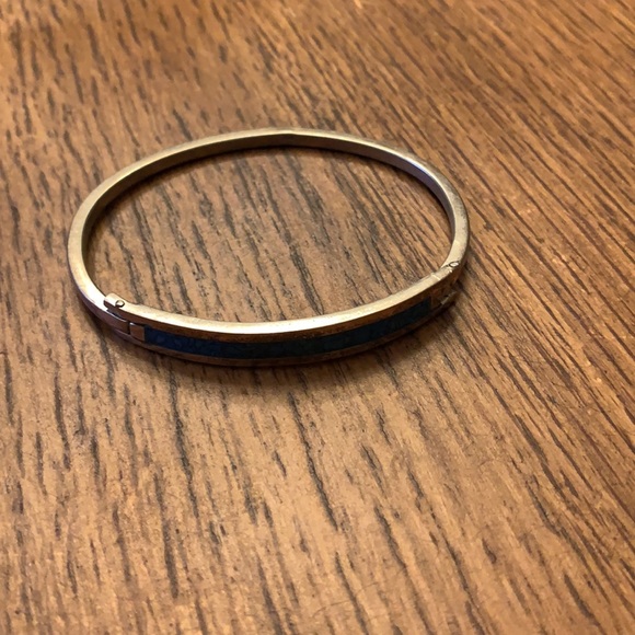 Silver and Turquoise Bangle - Picture 3 of 6